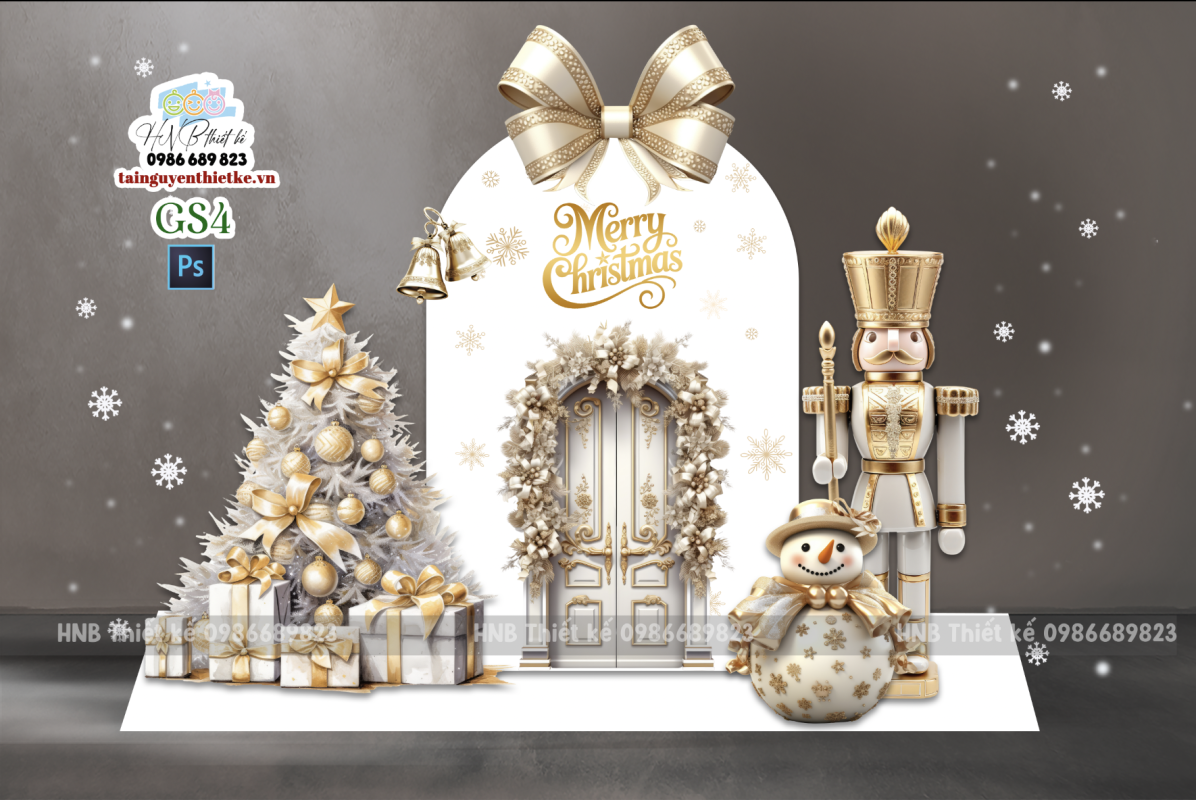 (File thiết kế) – Trang trí Giáng sinh – Trang trí Noel – Merry Christmas – Decor cơ quan, trường học, trung tâm mua sắm, sảnh chung cư, nhà hàng, khách sạn, quán cà phê…