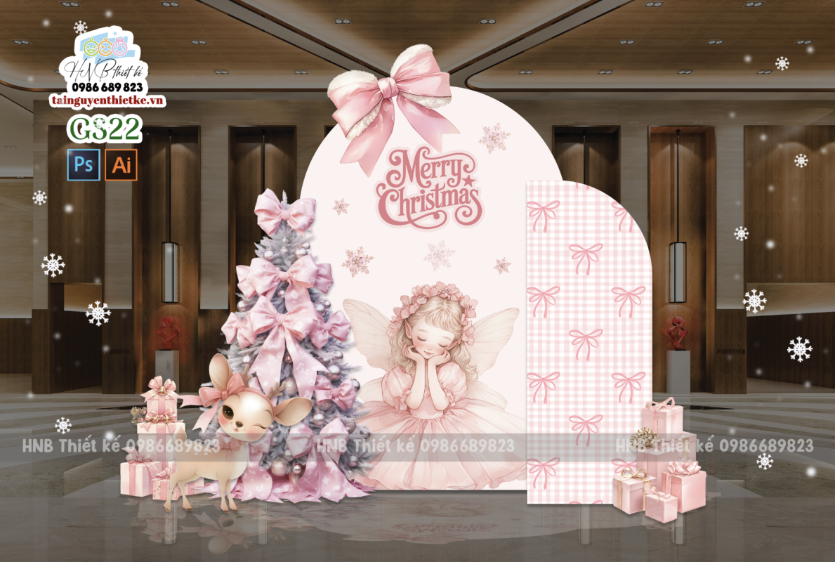(File thiết kế) – Trang trí Giáng sinh – Trang trí Noel – Merry Christmas – Decor cơ quan, trường học, trung tâm mua sắm, sảnh chung cư, nhà hàng, khách sạn, quán cà phê…  