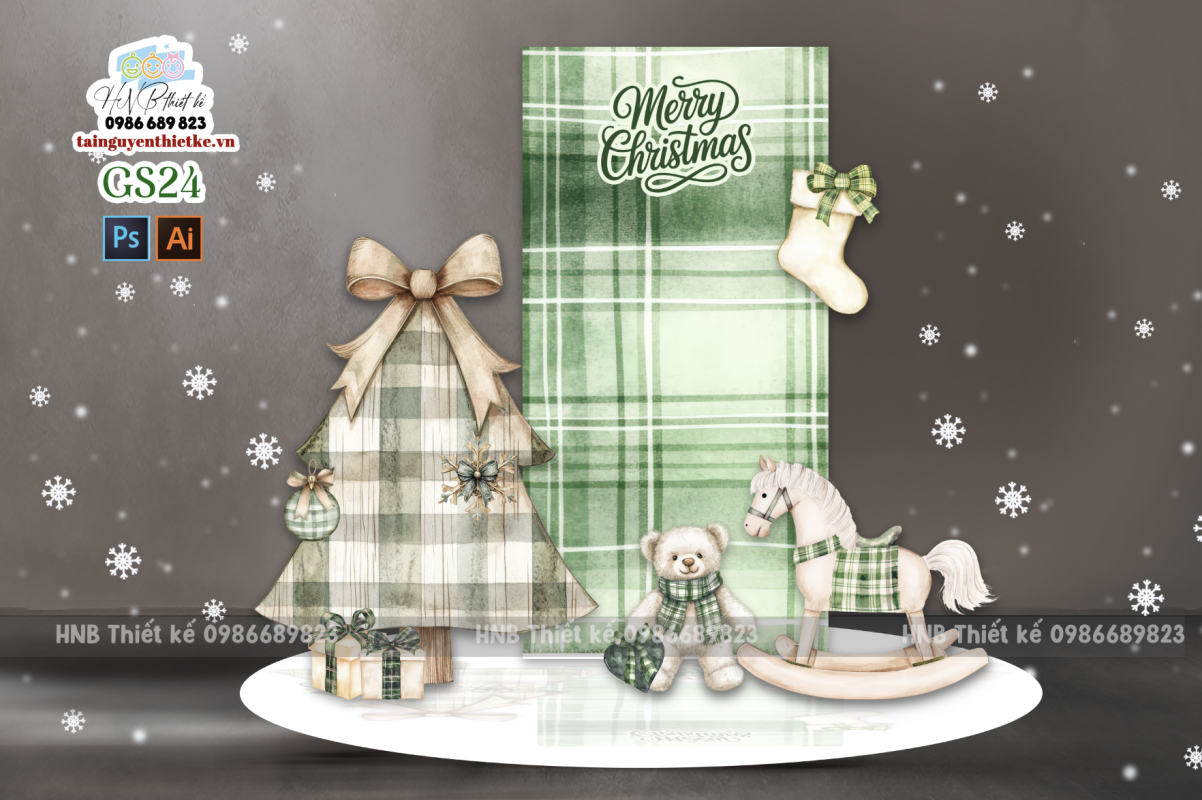 (File thiết kế) – Trang trí Giáng sinh – Trang trí Noel – Merry Christmas – Decor cơ quan, trường học, trung tâm mua sắm, sảnh chung cư, nhà hàng, khách sạn, quán cà phê…  
