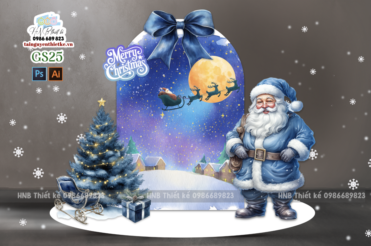(File thiết kế) – Trang trí Giáng sinh – Trang trí Noel – Merry Christmas – Decor cơ quan, trường học, trung tâm mua sắm, sảnh chung cư, nhà hàng, khách sạn, quán cà phê…  