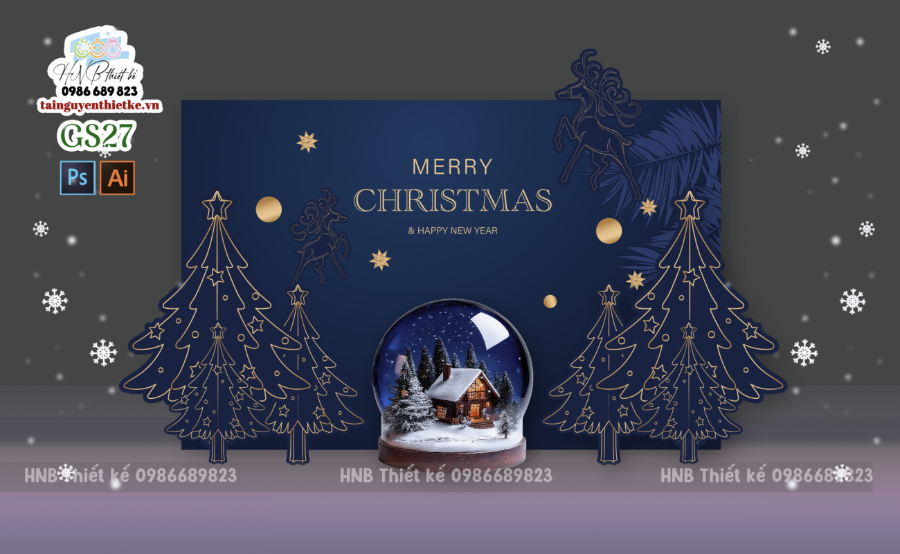 (File thiết kế) – Trang trí Giáng sinh – Trang trí Noel – Merry Christmas – Decor cơ quan, trường học, trung tâm mua sắm, sảnh chung cư, nhà hàng, khách sạn, quán cà phê…  