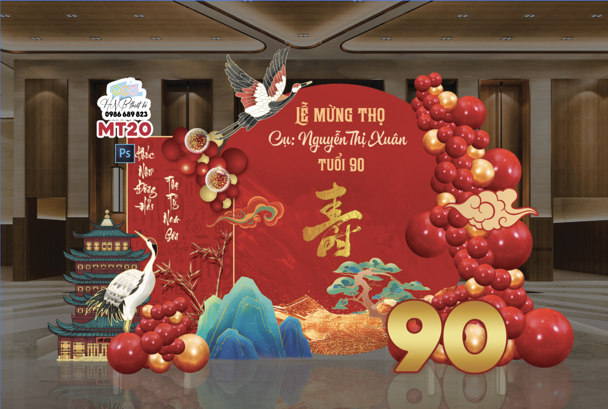 Backdrop mừng thọ