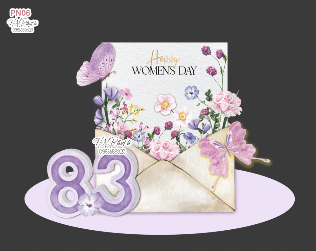 (File thiết kế) Backdrop chào mừng ngày Quốc tế Phụ nữ 8 tháng 3 trang trí công ty, nhà hàng, cơ quan, sảnh chung cư, trường học, quán cà phê…