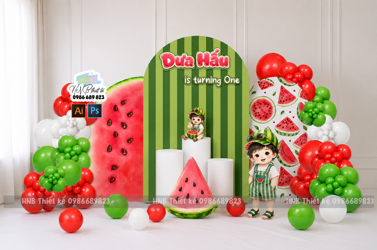 Tiệc sinh nhật em bé Dưa Hấu