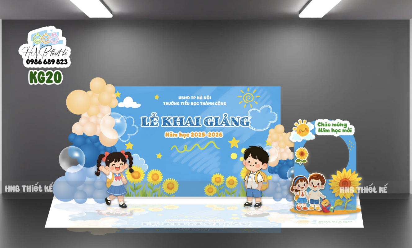 Backdrop trang trí lễ khai giảng – tựu trường – chào năm học mới