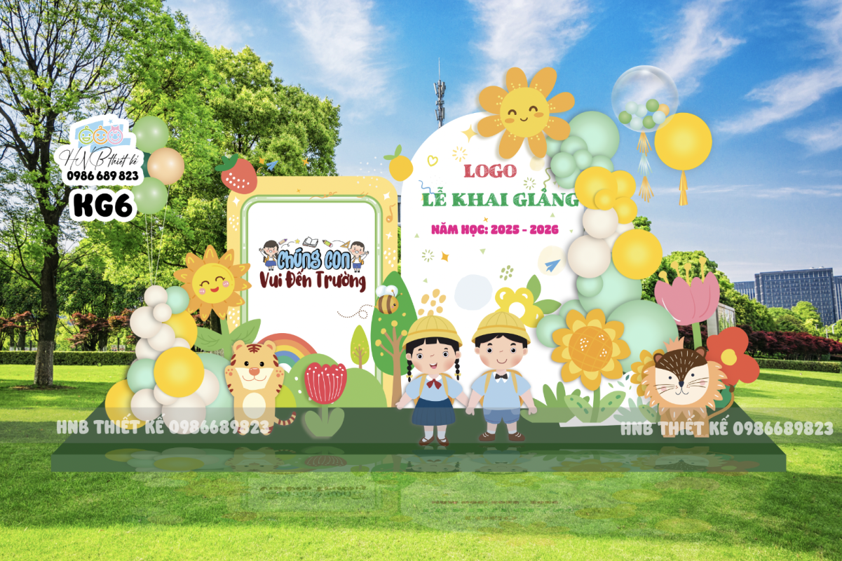 Backdrop trang trí lễ khai giảng – tựu trường – chào năm học mới